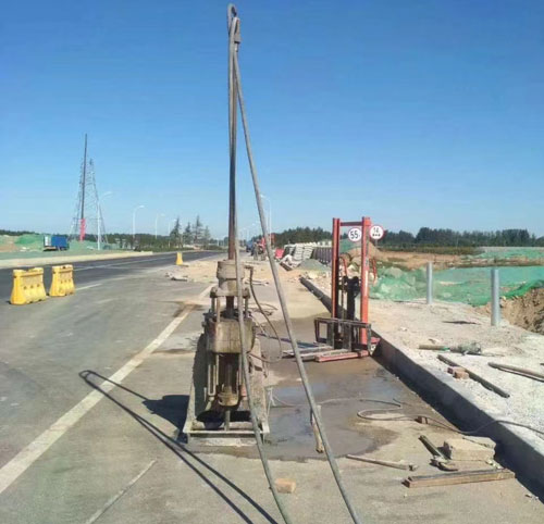 提蒙乡公路高聚物注浆加固